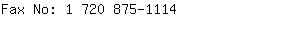 Fax No: 1 720 875-....
