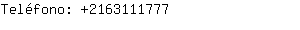 Teléfono: 216311....