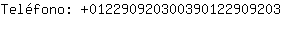 Telfono: 01229092030039012290....