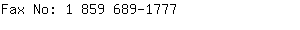 Fax No: 1 859 689-....