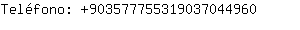 Telfono: 90357775531903704....
