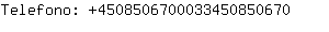 Telefono: 450850670003345085....