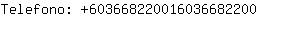 Telefono: 60366822001603668....