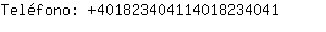 Telfono: 40182340411401823....