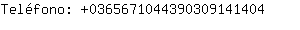 Telfono: 036567104439030914....