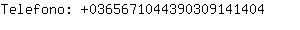 Telefono: 036567104439030914....