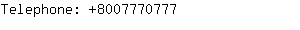 Telephone: 800777....