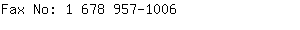 Fax No: 1 678 957-....