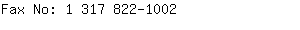Fax No: 1 317 822-....