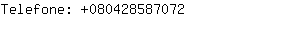 Telefone: 08042858....