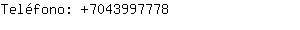 Teléfono: 704399....