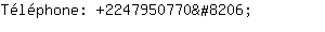 Tlphone: 2247950770....