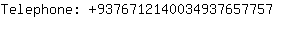 Telephone: 937671214003493765....