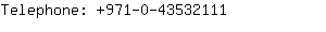 Telephone: 971-0-4353....