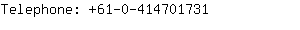 Telephone: 61-0-41470....