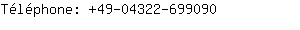 Téléphone: 49-04322-69....