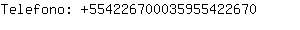 Telefono: 55422670003595542....