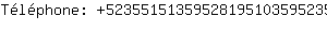 Tlphone: 52355151359528195103595235....