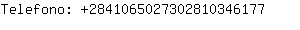 Telefono: 284106502730281034....