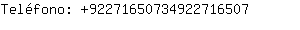 Telfono: 9227165073492271....
