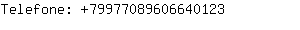 Telefone: 7997708960664....