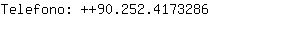 Telefono: +90.252.417....