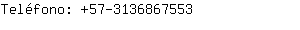 Teléfono: 57-313686....