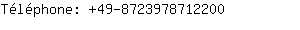 Téléphone: 49-872397871....