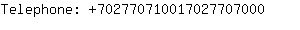 Telephone: 70277071001702770....