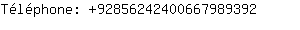 Tlphone: 9285624240066798....