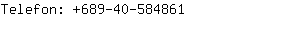 Telefon: 689-40-58....