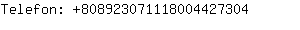 Telefon: 80892307111800442....