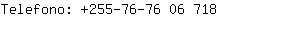 Telefono: 255-76-76 06....