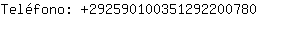 Telfono: 29259010035129220....