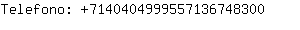 Telefono: 714040499955713674....