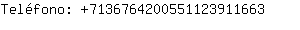 Teléfono: 713676420055112391....