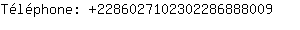 Tlphone: 228602710230228688....