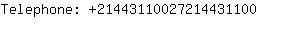 Telephone: 2144311002721443....