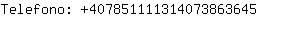 Telefono: 40785111131407386....