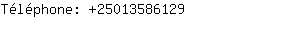 Téléphone: 2501358....