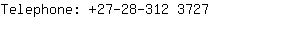 Telephone: 27-28-312 ....