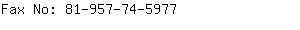 Fax No: 81-957-74-....