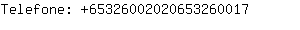 Telefone: 6532600202065326....