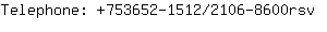 Telephone: 753652-1512/2106-860....