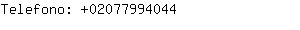 Telefono: 0207799....