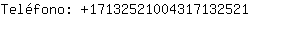 Telfono: 1713252100431713....