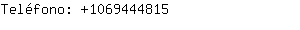 Teléfono: 106944....