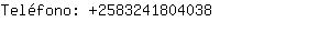 Teléfono: 258324180....