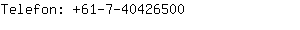 Telefon: 61-7-4042....