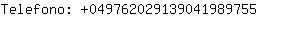 Telefono: 04976202913904198....